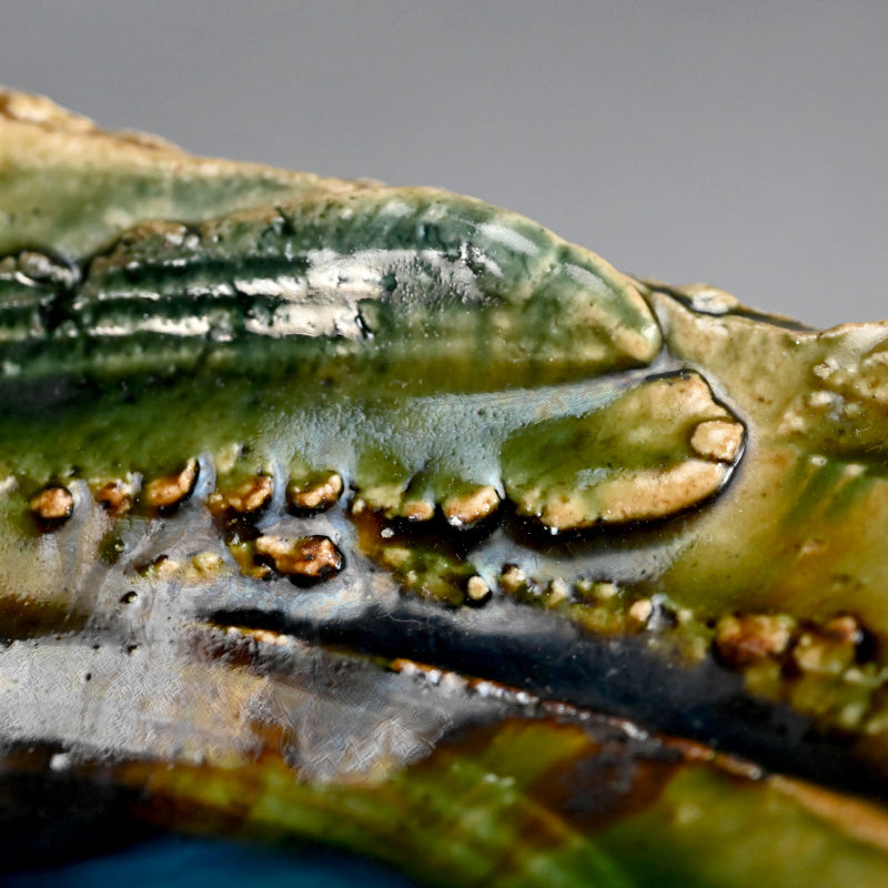 Swirling Oribe Platter ー十四代 加藤 康景 "織部皿"