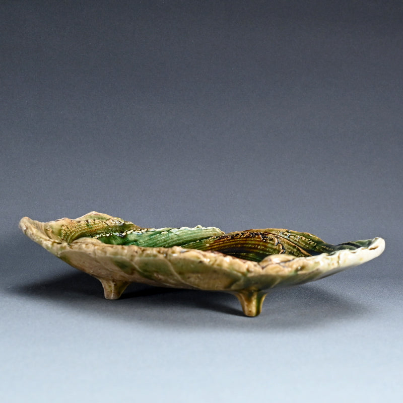 Swirling Oribe Platter ー十四代 加藤 康景 "織部皿"