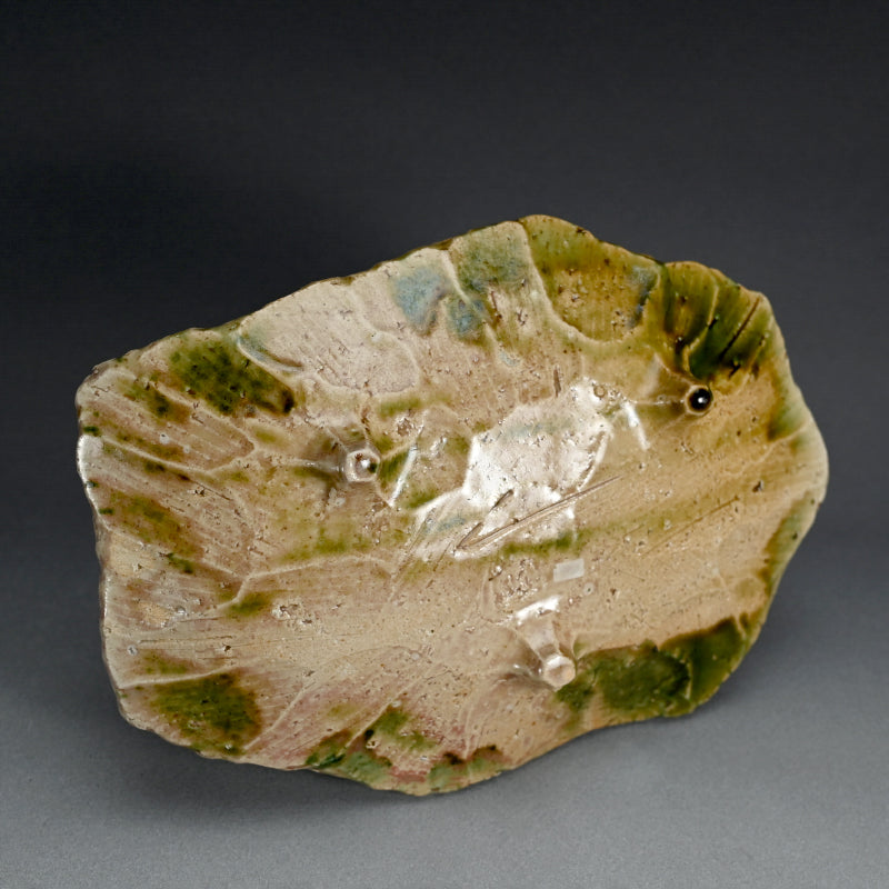 Swirling Oribe Platter ー十四代 加藤 康景 "織部皿"