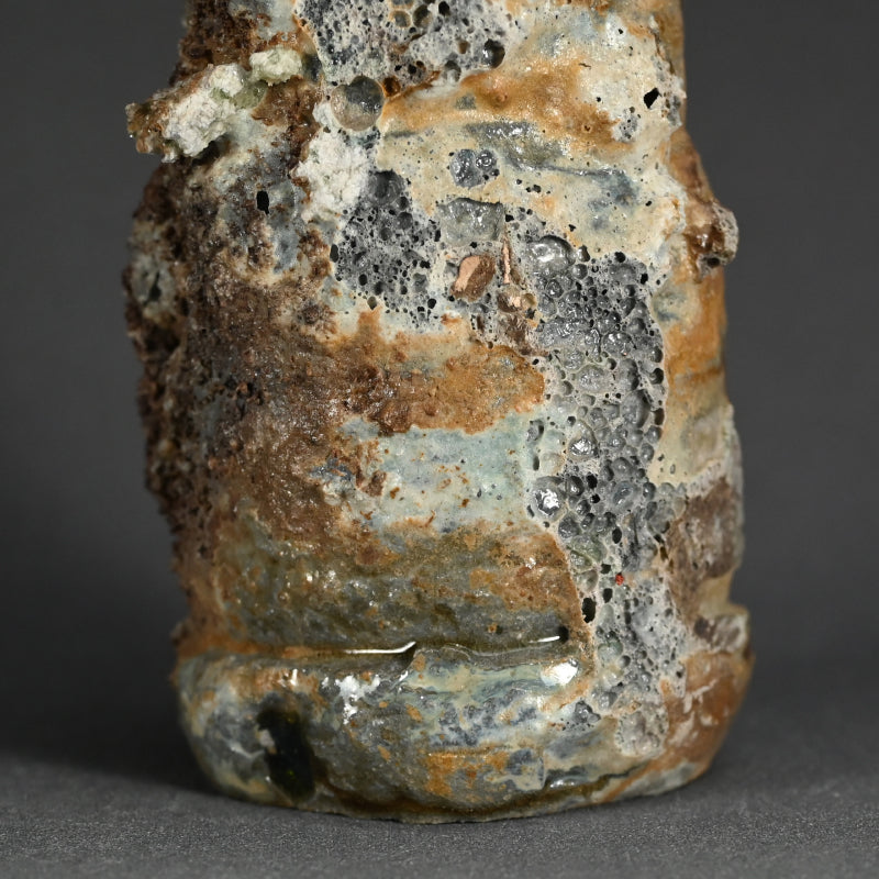 Radical Hai-Kaburi Ash-glazed Vase ー今井 理佳 "窯変 花生"