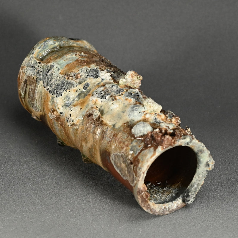 Radical Hai-Kaburi Ash-glazed Vase ー今井 理佳 "窯変 花生"