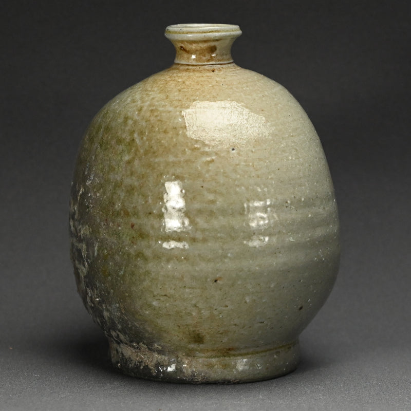 Natural Ash Glazed Vase ー今井理佳 "自然釉 扁壺"