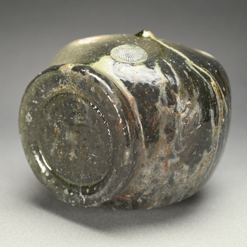 Natural Ash Glazed Vase ー今井理佳 "自然釉 扁壺"