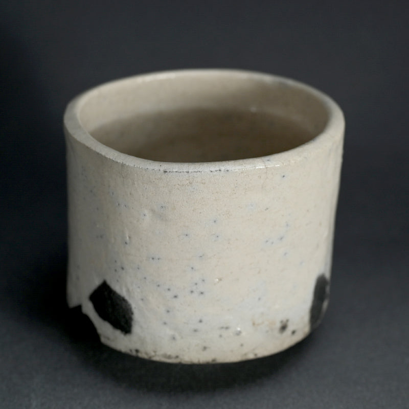 Shiro Raku Chawan Tea Bowl ー橋本 知成 "白楽筒茶碗"