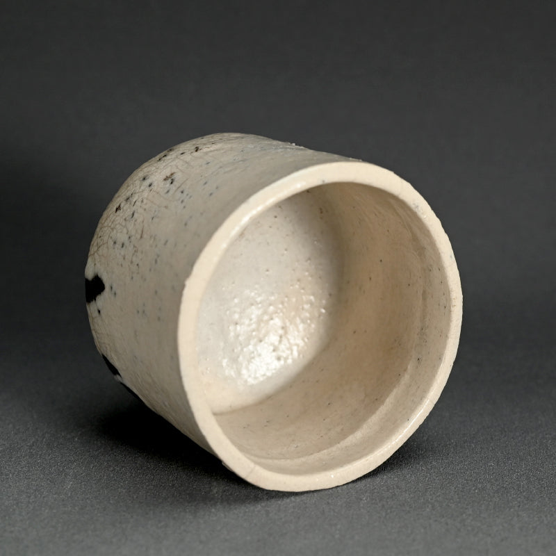 Shiro Raku Chawan Tea Bowl ー橋本 知成 "白楽筒茶碗"
