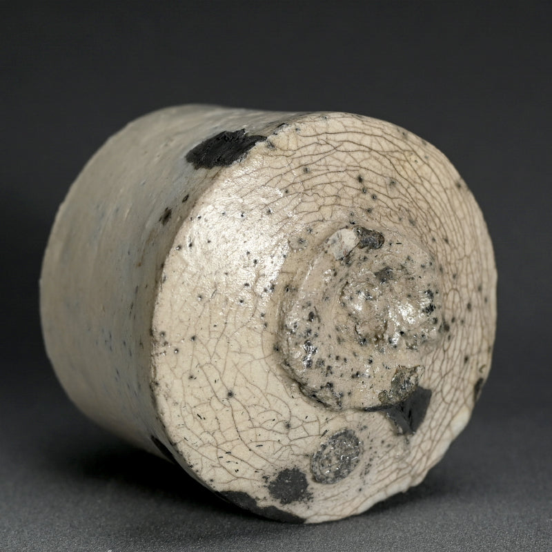 Shiro Raku Chawan Tea Bowl ー橋本 知成 "白楽筒茶碗"