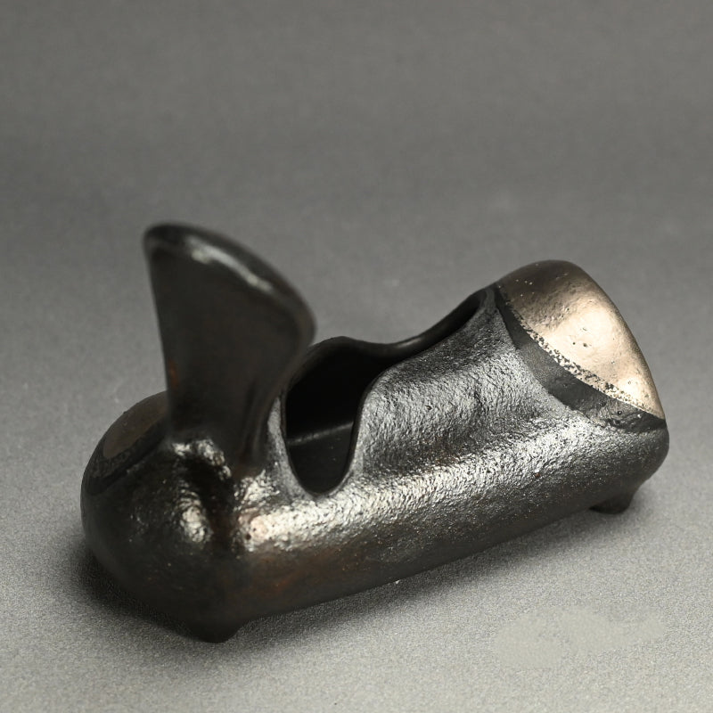 Contemporary Silver Pottery Vessel ー柳原睦夫 "ギン オリベ ペロット瓶"