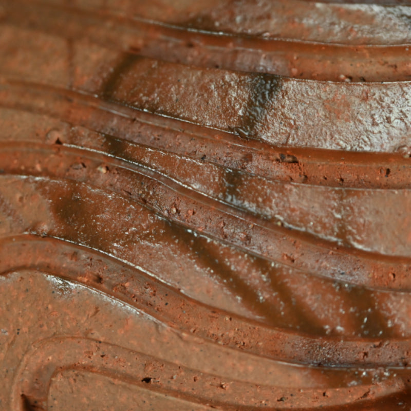 Spectacular Bizen Hanaire ー小西 陶蔵 "備前蓋付花入 流"