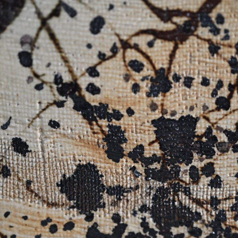 Spectacular Large Tsubo Vase ー三宅 洋司 "金銀彩桜文扁壺"