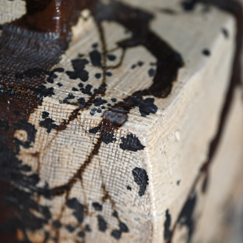 Spectacular Large Tsubo Vase ー三宅 洋司 "金銀彩桜文扁壺"