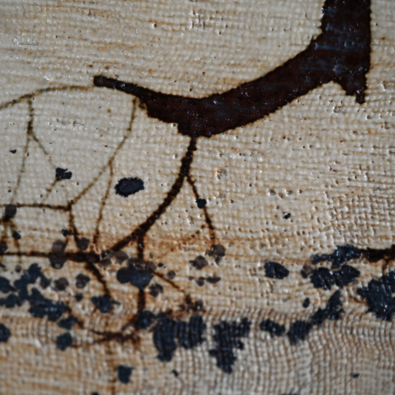 Spectacular Large Tsubo Vase ー三宅 洋司 "金銀彩桜文扁壺"