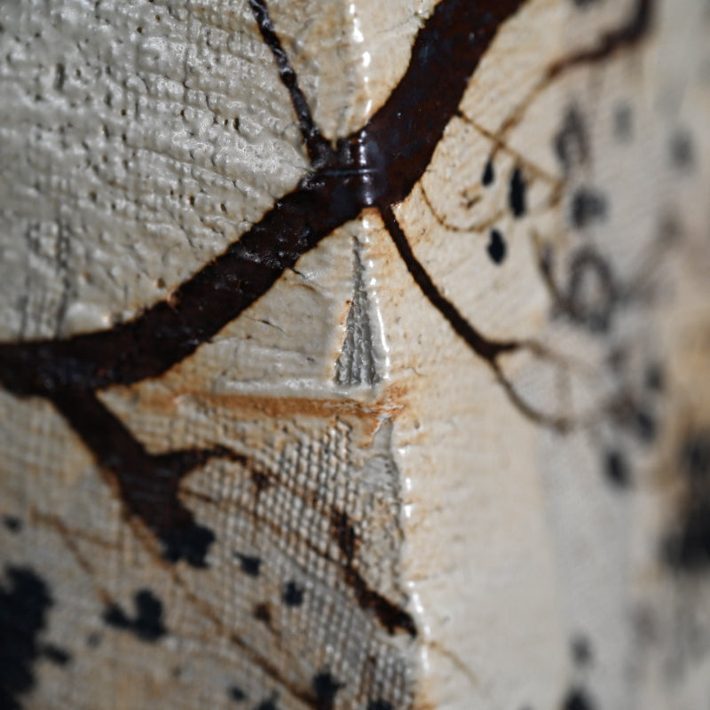 Spectacular Large Tsubo Vase ー三宅 洋司 "金銀彩桜文扁壺"