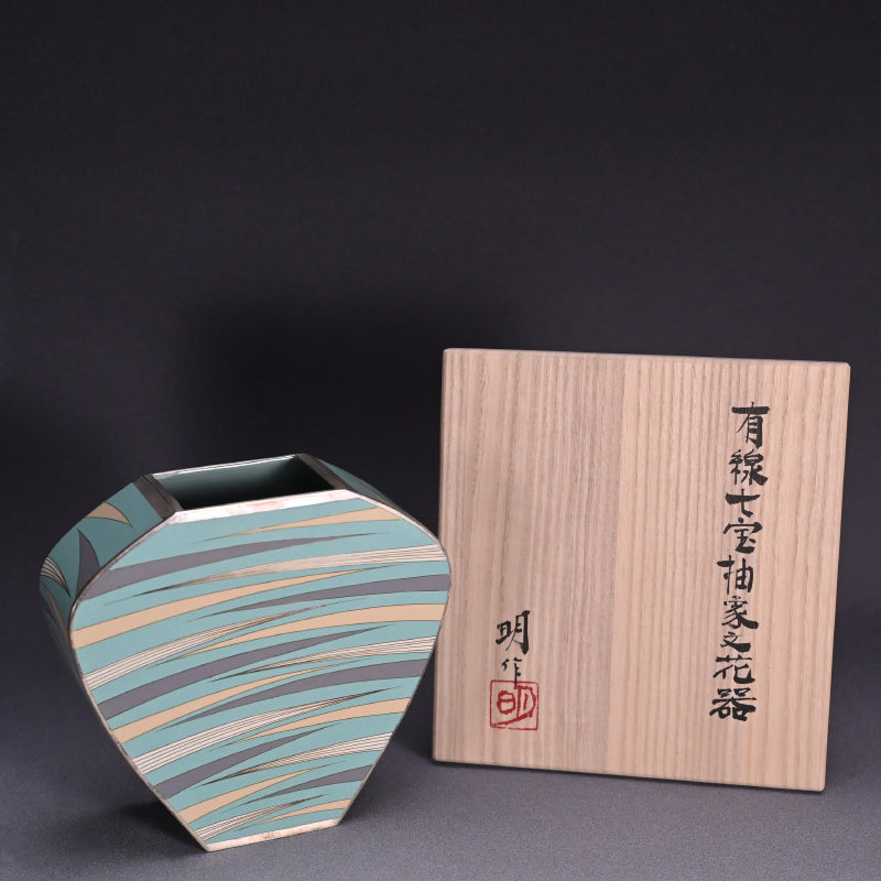 Contemporary Cloisonne, 2017 ー柴田 明 "有線七宝抽象文花器"