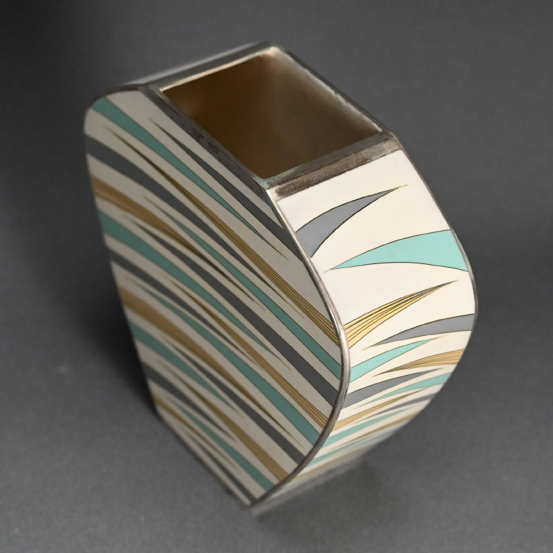 Contemporary Cloisonne Vase, 2017 ー柴田 明 "有線七宝抽象文花器"