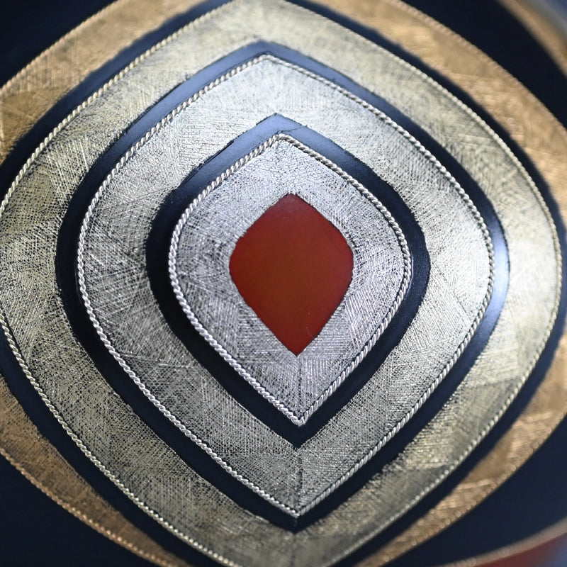 Silver Inlay Tsubo ー鹿島 和生 "布目象嵌金彩飾壺"