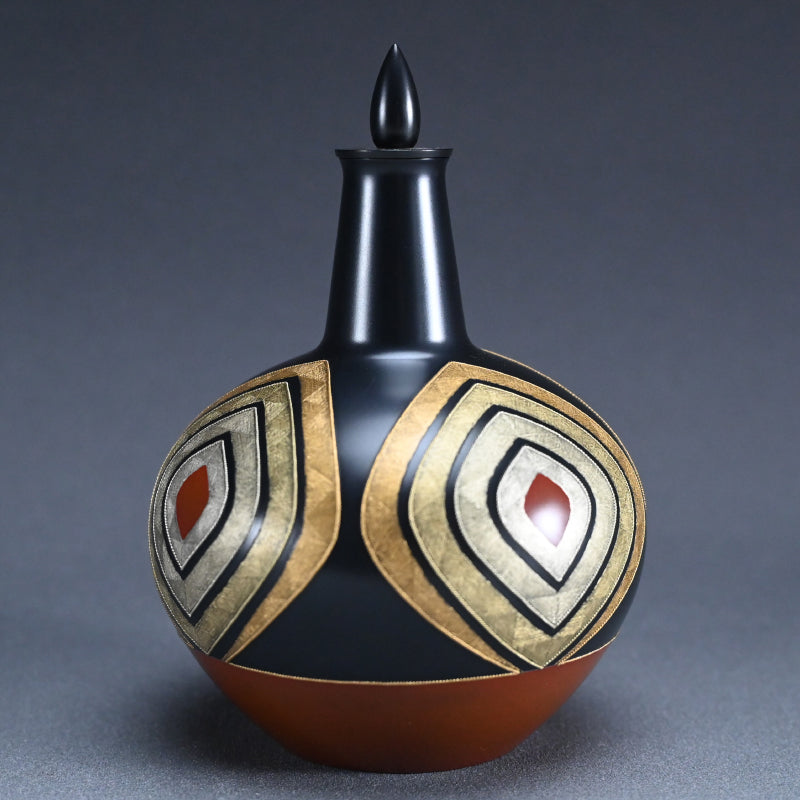 Silver Inlay Tsubo ー鹿島 和生 "布目象嵌金彩飾壺"