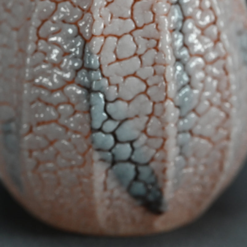 Shino Tokkuri and Ai-iro Shino Guinomi ー酒井 博司 "紅志野徳利", "藍色志野ぐい呑み"