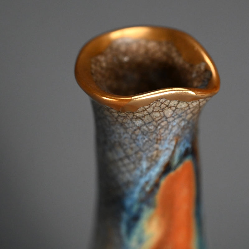 Ko-Seto Tokkuri Endorsed by Kitaoji Rosanjin ー"古瀬戸窯変"