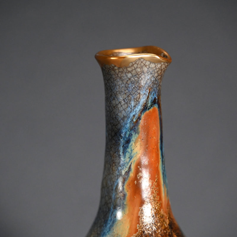 Ko-Seto Tokkuri Endorsed by Kitaoji Rosanjin ー"古瀬戸窯変"