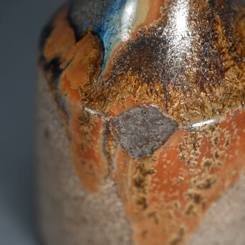 Ko-Seto Tokkuri Endorsed by Kitaoji Rosanjin ー"古瀬戸窯変"