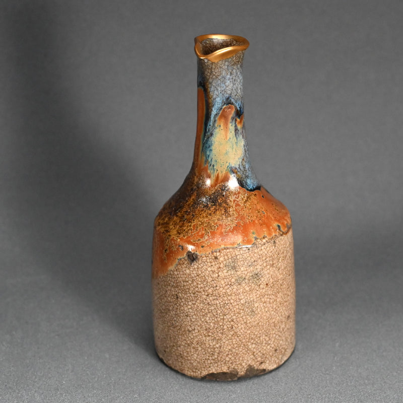 Ko-Seto Tokkuri Endorsed by Kitaoji Rosanjin ー"古瀬戸窯変"