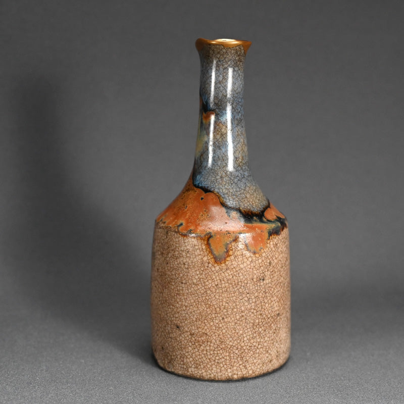 Ko-Seto Tokkuri Endorsed by Kitaoji Rosanjin ー"古瀬戸窯変"