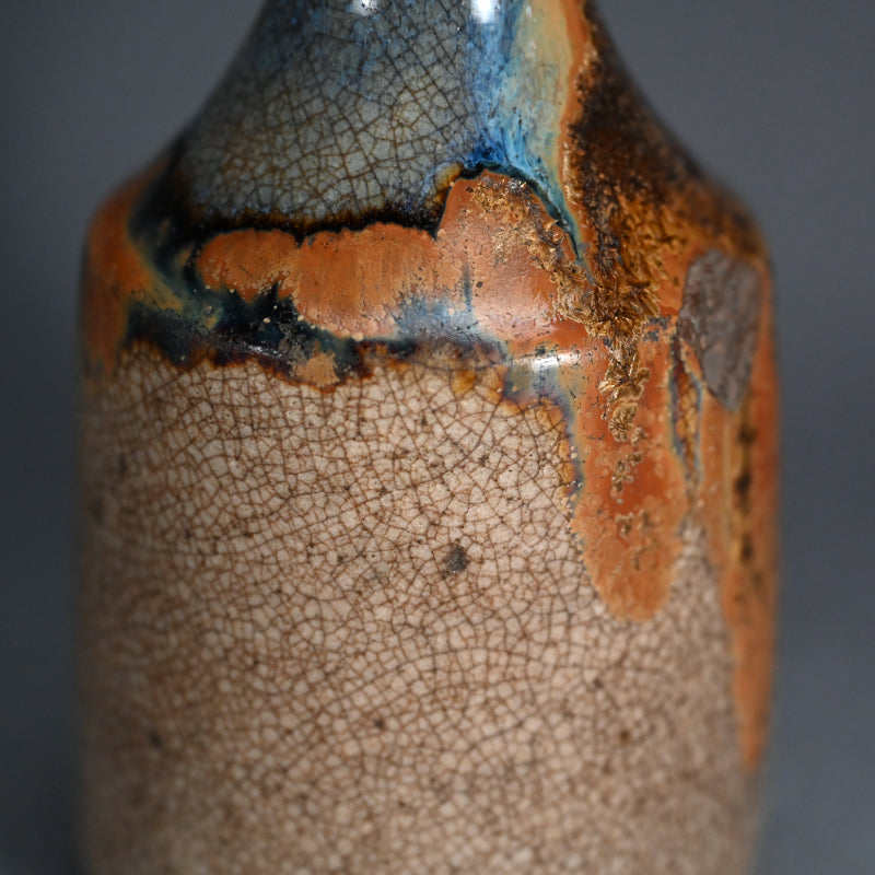 Ko-Seto Tokkuri Endorsed by Kitaoji Rosanjin ー"古瀬戸窯変"