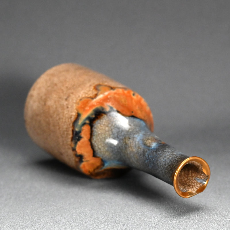 Ko-Seto Tokkuri Endorsed by Kitaoji Rosanjin ー"古瀬戸窯変"