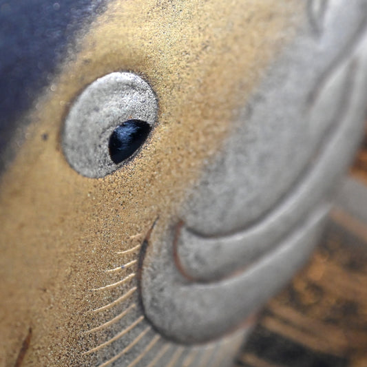 Edo period Jubako Stacking Lacquer Box with Koi Fish