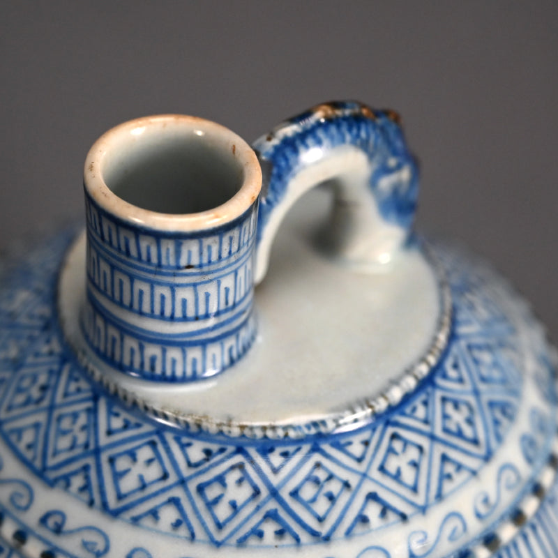 Tozan Yaki Blue & White Porcelain Flagon from Himeiji ー東山 尾上鐘