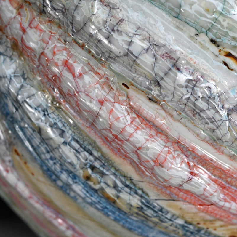 Massive Contemporary Vase ー氏家 昂大 “漆貫入彩 白釉 大壺”