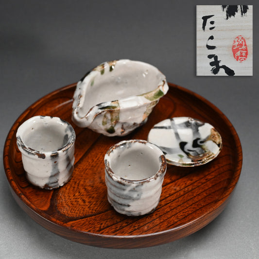 Contemporary Boxed Sake Set -村越 琢磨 “春秋 酒呑揃”