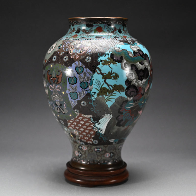 Meiji period Japanese Intricate Cloisonne Vase