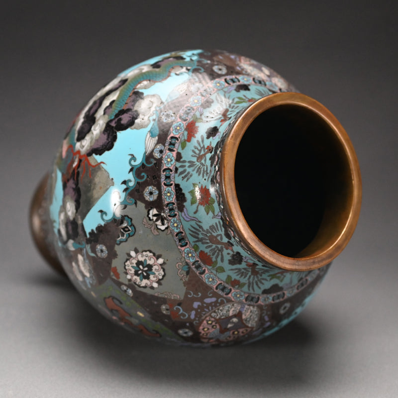 Meiji period Japanese Intricate Cloisonne Vase