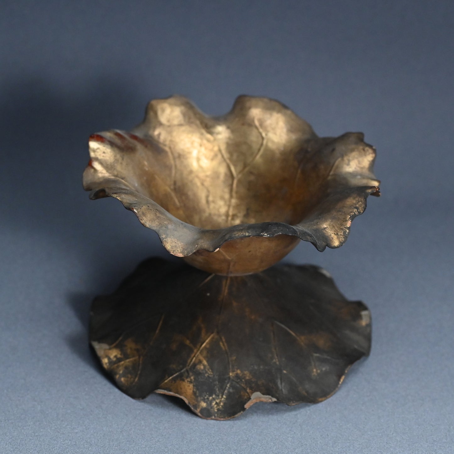 17th to 18th Century Gilded Buddhist Lotus Leaf Basin