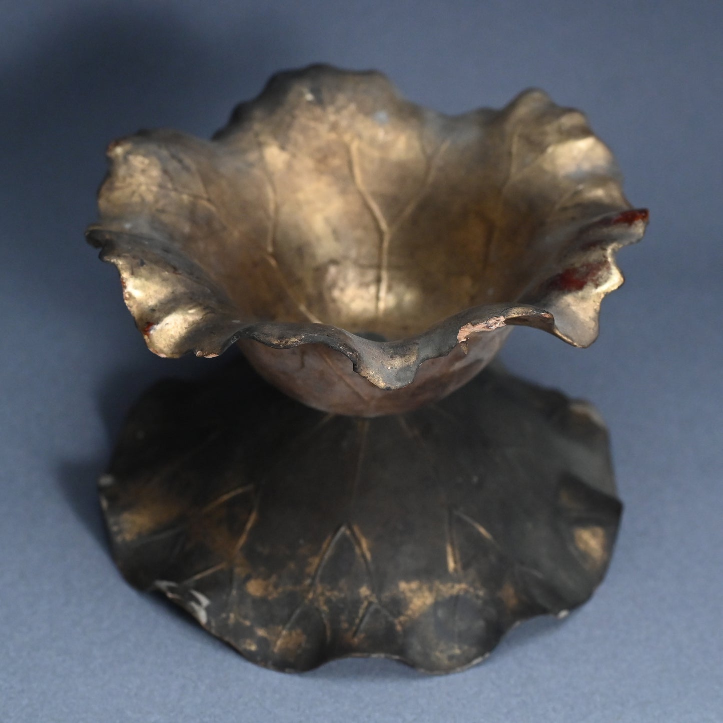 17th to 18th Century Gilded Buddhist Lotus Leaf Basin