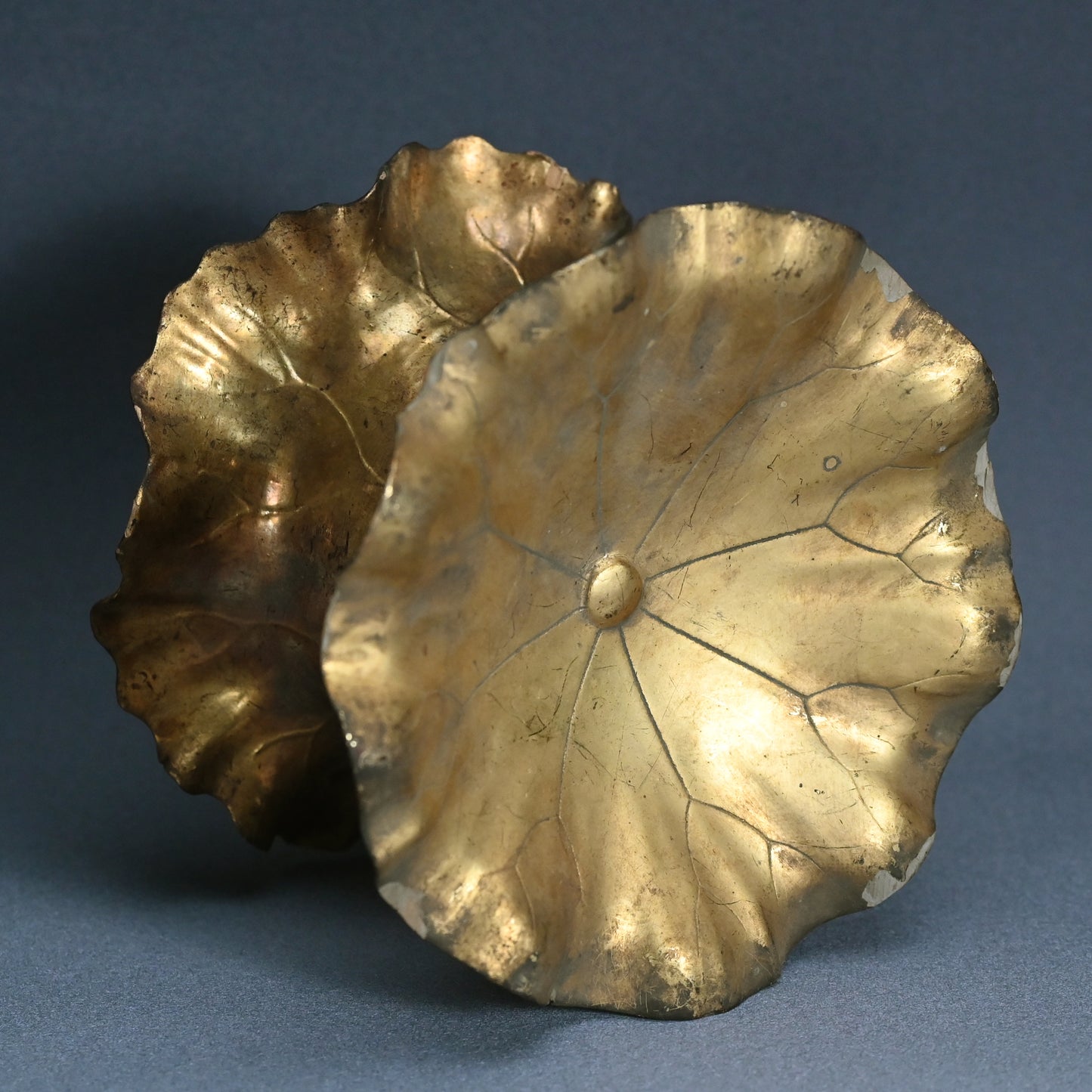 17th to 18th Century Gilded Buddhist Lotus Leaf Basin