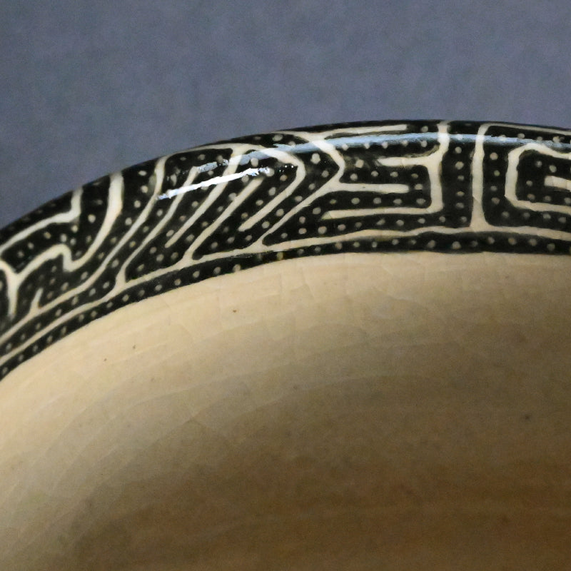 Four Precepts of Chado Chawan Tea Bowl ー内堀 明 “風遊紋 茶碗”