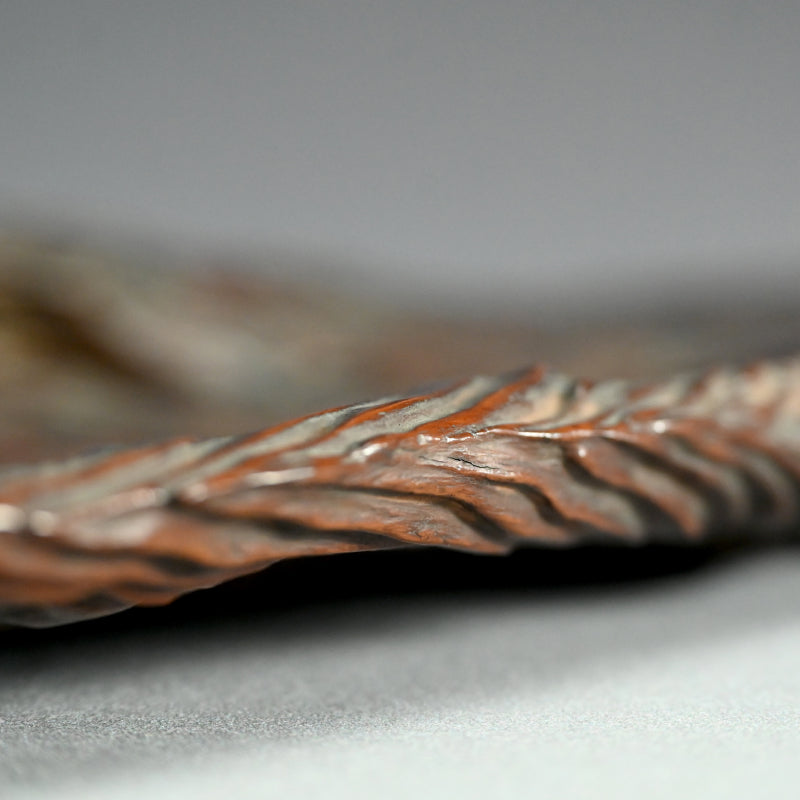 Antique Japanese Dragon Skin Kobon Incense Tray ー龍皮之香盆