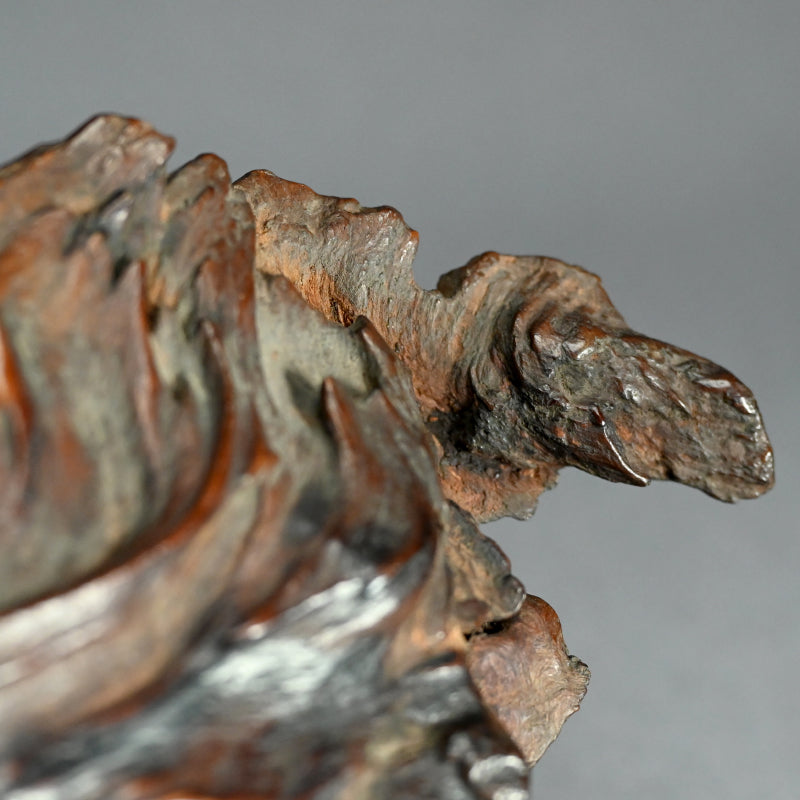 Antique Japanese Dragon Skin Kobon Incense Tray ー龍皮之香盆