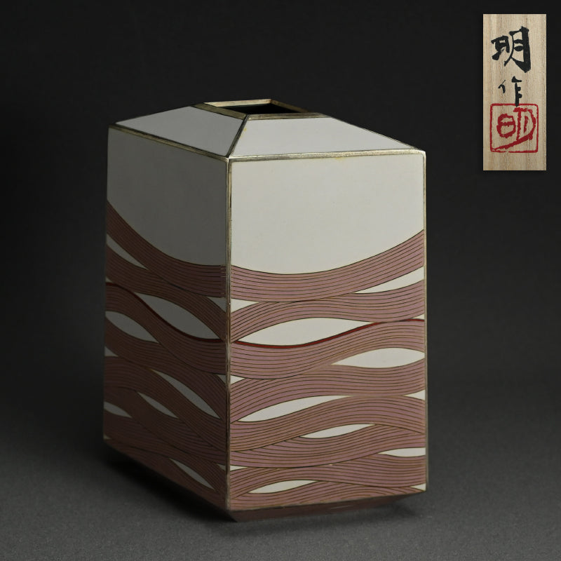 Exhibited Cloisonné Vase ー柴田 明 “有線七宝抽象文花器”