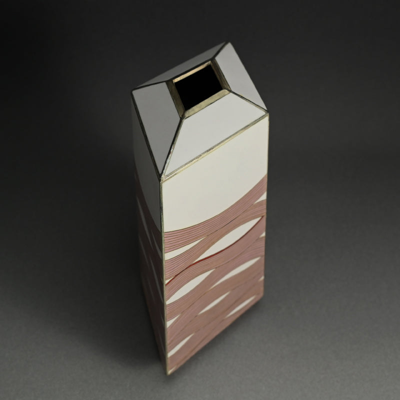Exhibited Cloisonné Vase ー柴田 明 “有線七宝抽象文花器”
