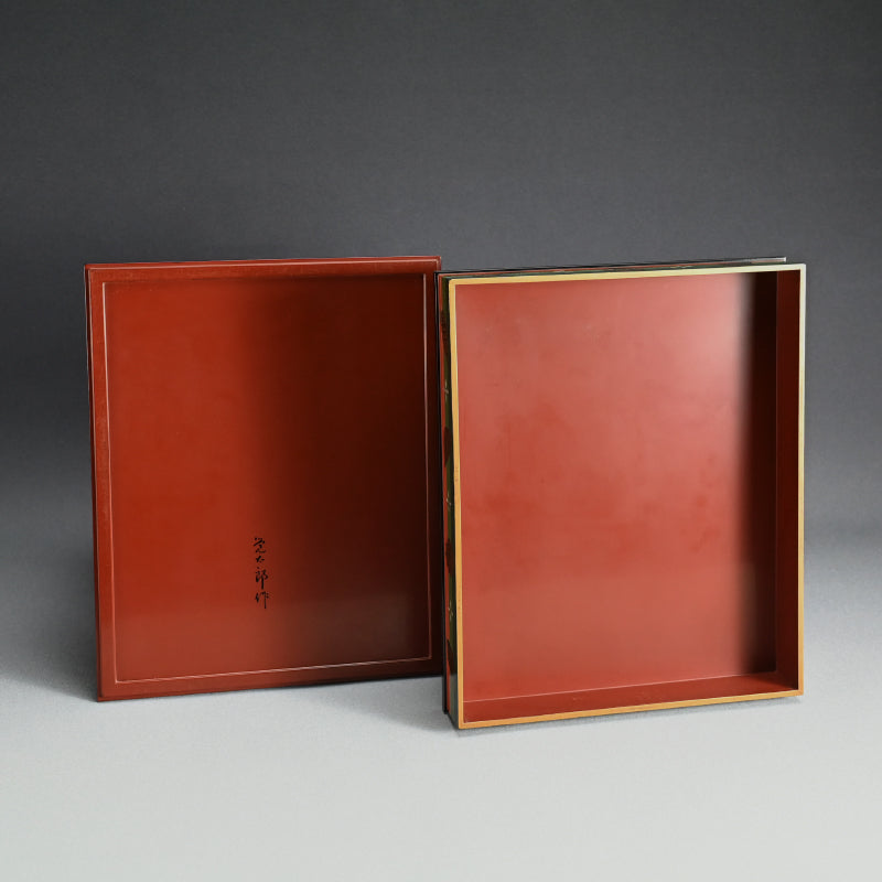 Nationally Exhibited Decorative Lacquer Box ー山崎 覚太郎 “遊漁飾箱”