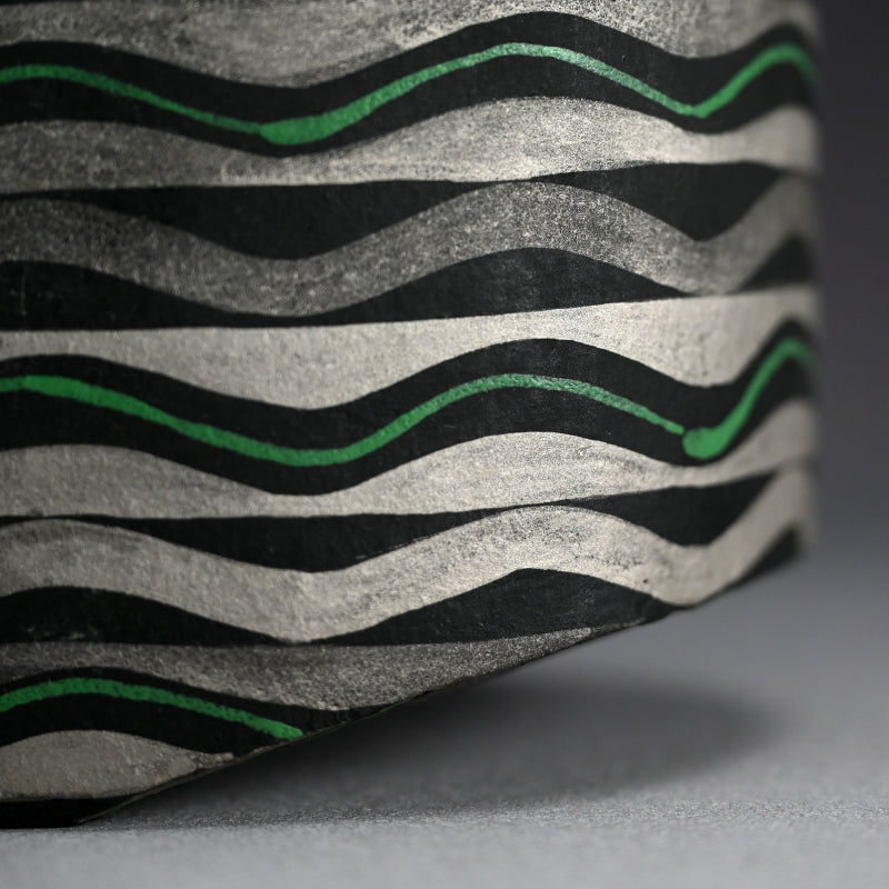 Contemporary Vase by Morino (Hiroaki) Taimei ー森野 泰明 "白銀泥彩扁壺"