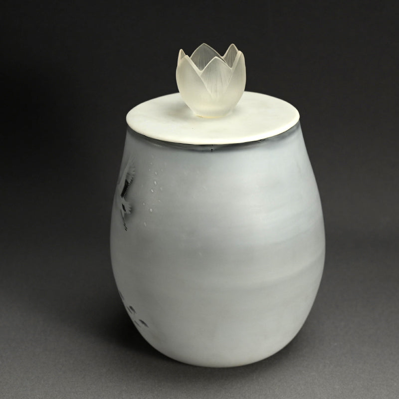 Exquisite Japanese Glass Mizusashi ー松本 正雄