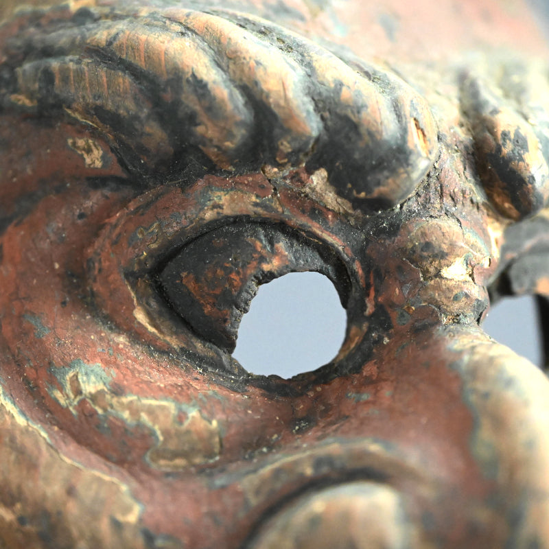 Ancient Wooden Tengu Mask, Kamakura to Muromachi period