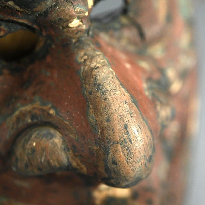 Ancient Wooden Tengu Mask, Kamakura to Muromachi period