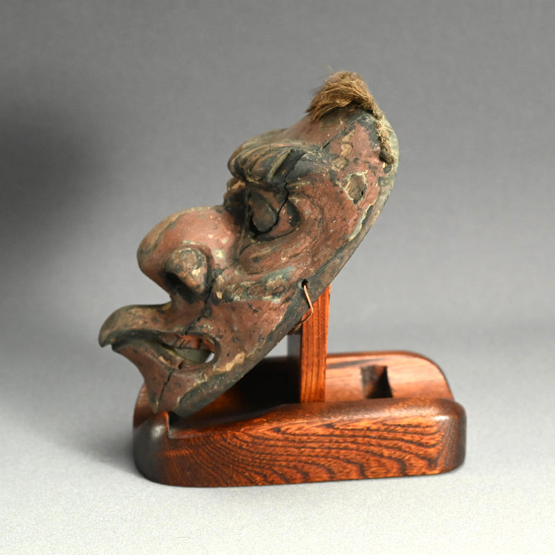 Ancient Wooden Tengu Mask, Kamakura to Muromachi period