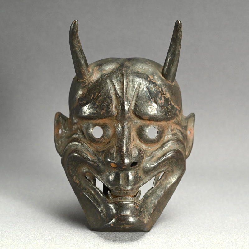 Uchidashi Hand Formed Iron Hannya Demon Mask