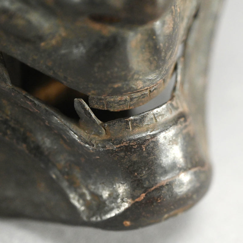 Uchidashi Hand Formed Iron Hannya Demon Mask